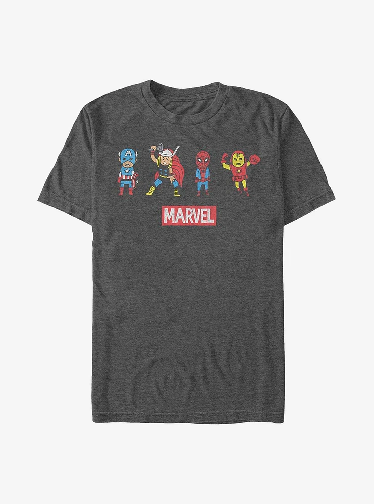 Hot Topic Marvel Avengers Pop Art Group T-Shirt