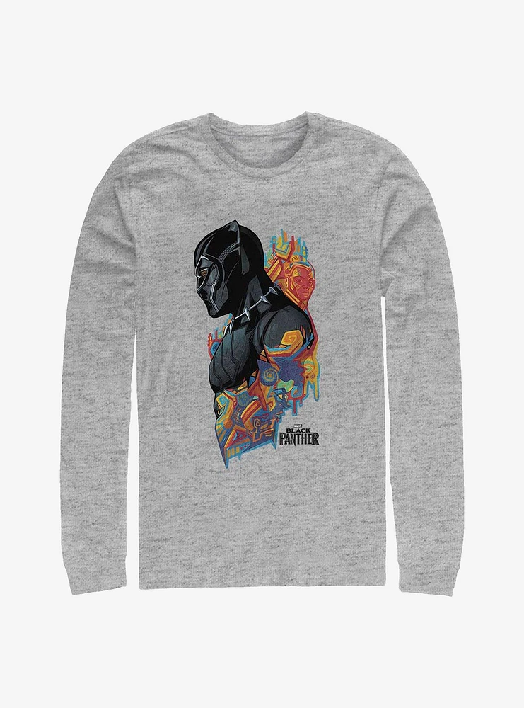 Hot Topic Marvel Black Panther Colorful Long-Sleeve T-Shirt