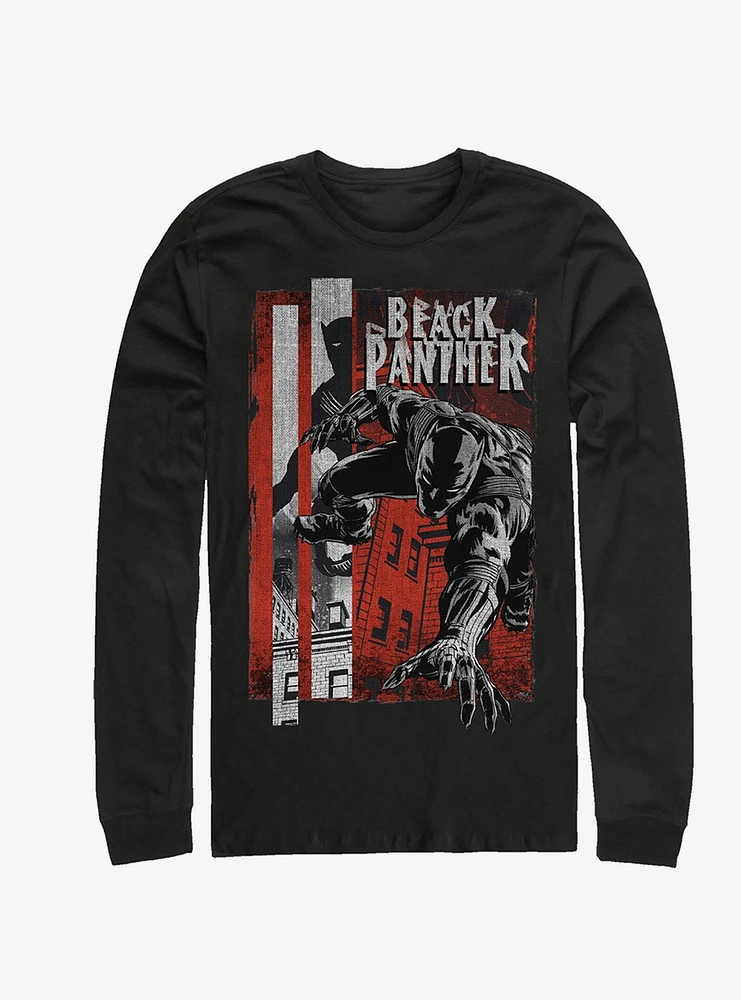 Hot Topic Marvel Black Panther Night Long-Sleeve T-Shirt