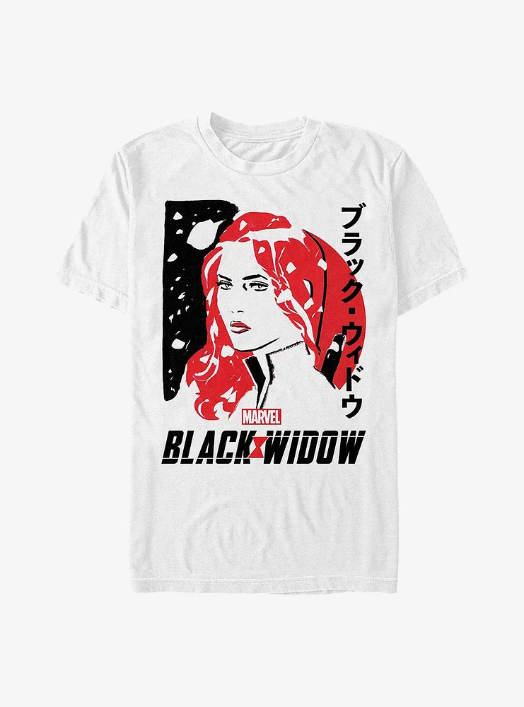 Hot Topic Marvel Black Widow Drawn T-Shirt