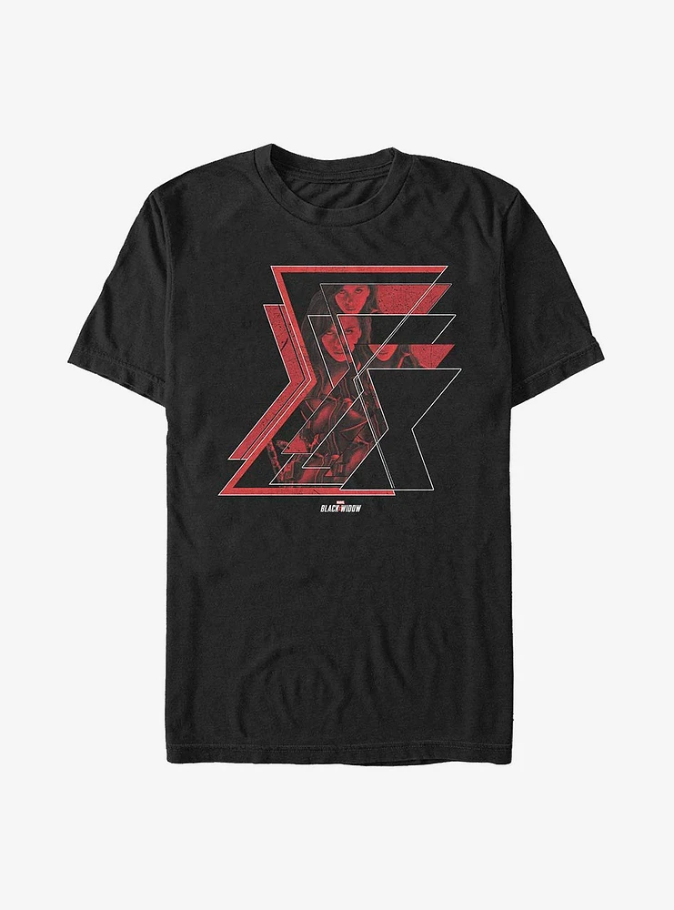 Hot Topic Marvel Black Widow Multiple Logos T-Shirt