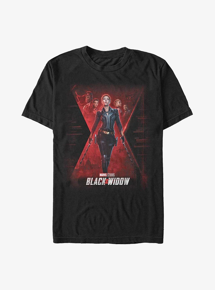 Hot Topic Marvel Black Widow Official Poster T-Shirt