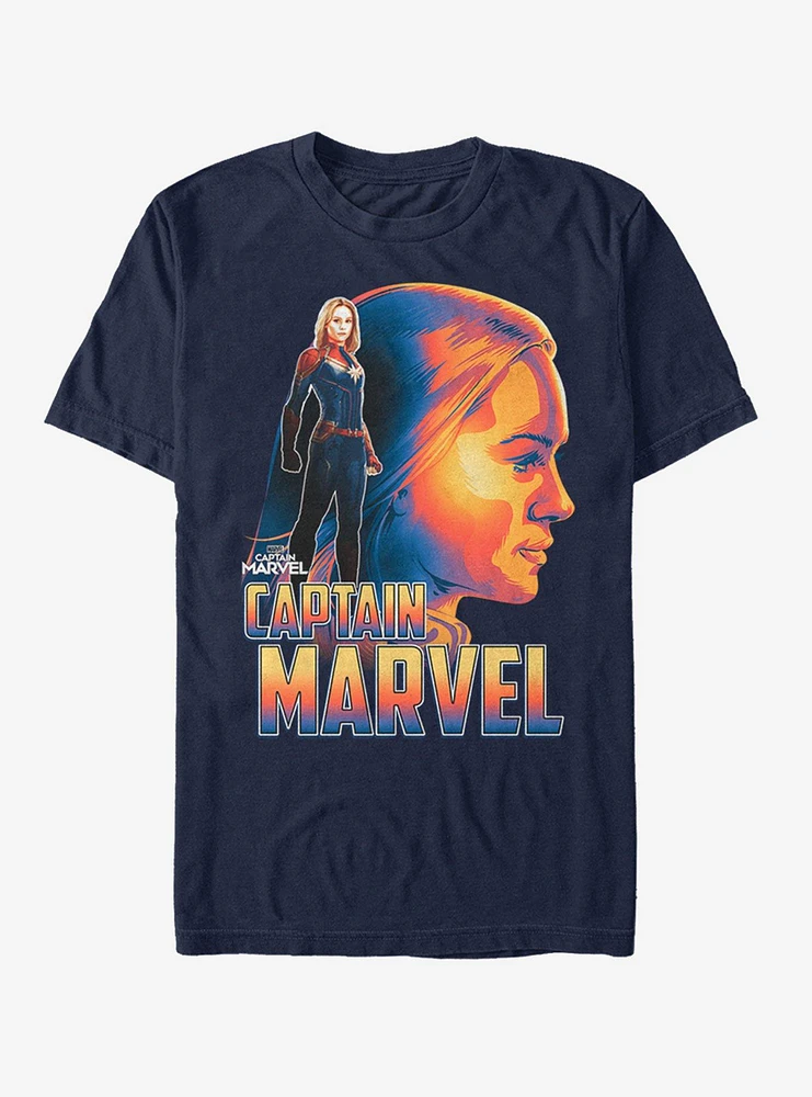 Hot Topic Marvel Captain Silhouette T-Shirt