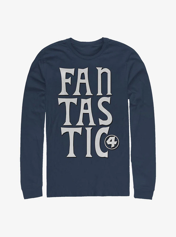 Hot Topic Marvel Fantastic Four Words Long-Sleeve T-Shirt