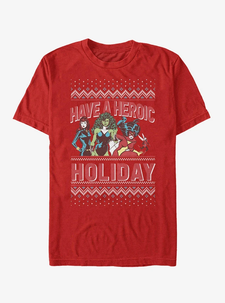 Hot Topic Marvel Heroic Holiday T-Shirt