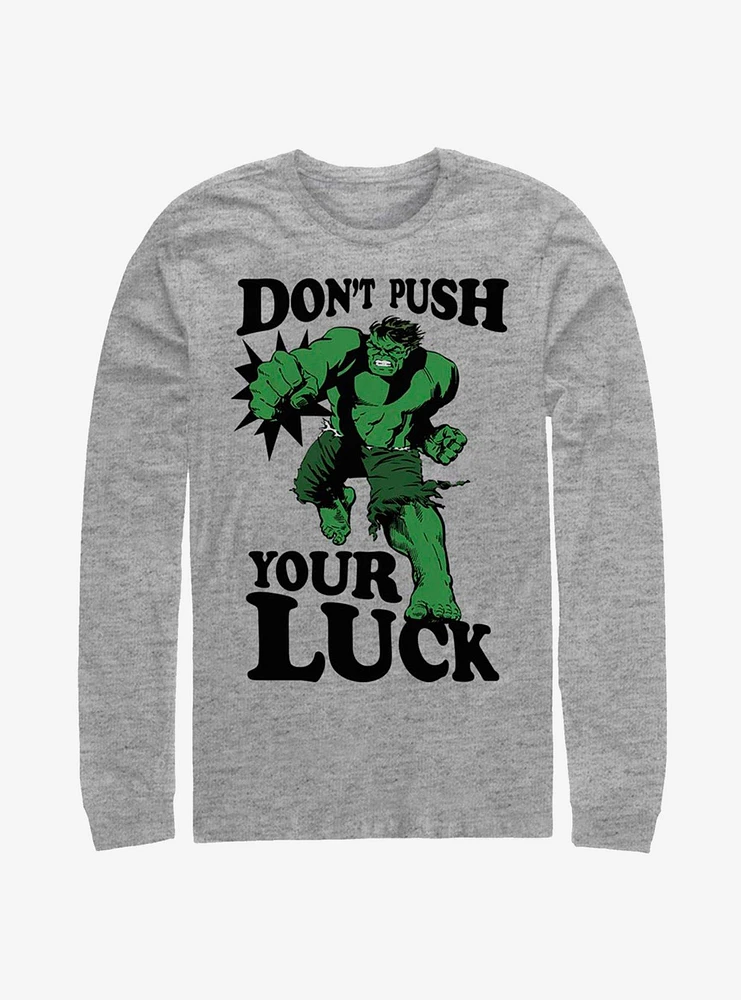 Hot Topic Marvel Hulk Push The Luck Long-Sleeve T-Shirt