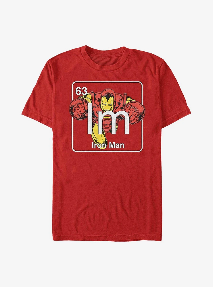 Hot Topic Marvel Iron Man Periodic T-Shirt