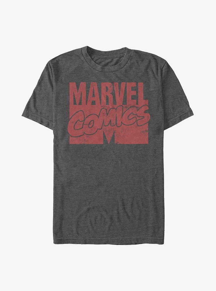 Hot Topic Marvel Logo Distressed T-Shirt