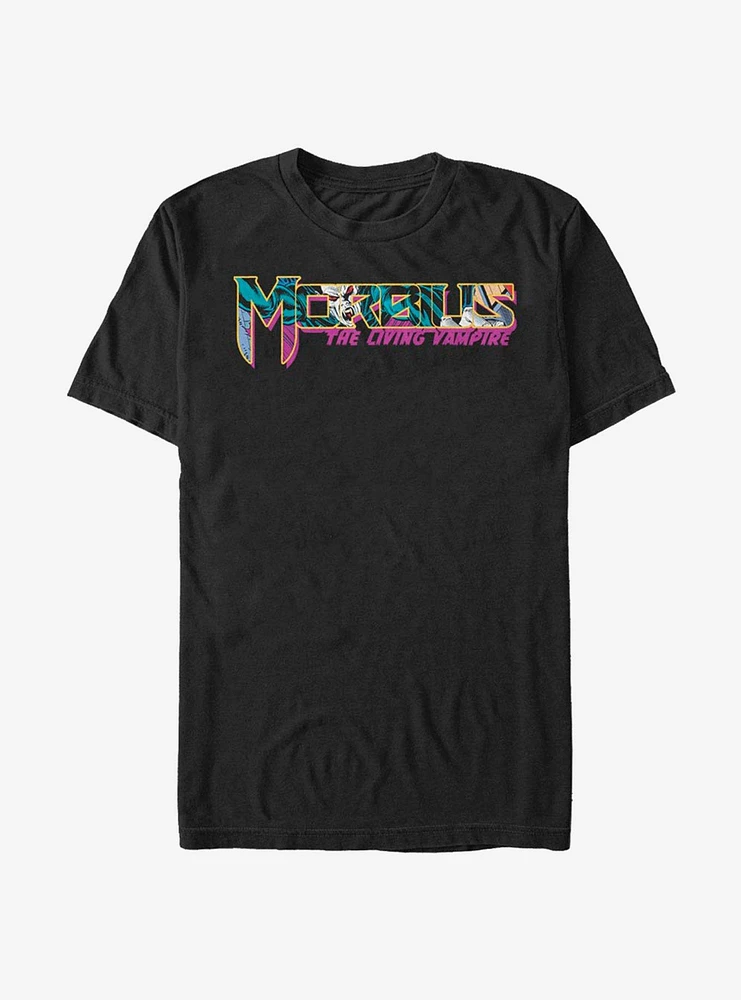 Hot Topic Marvel Morbius The Living Vampire Panels Collage Title T-Shirt