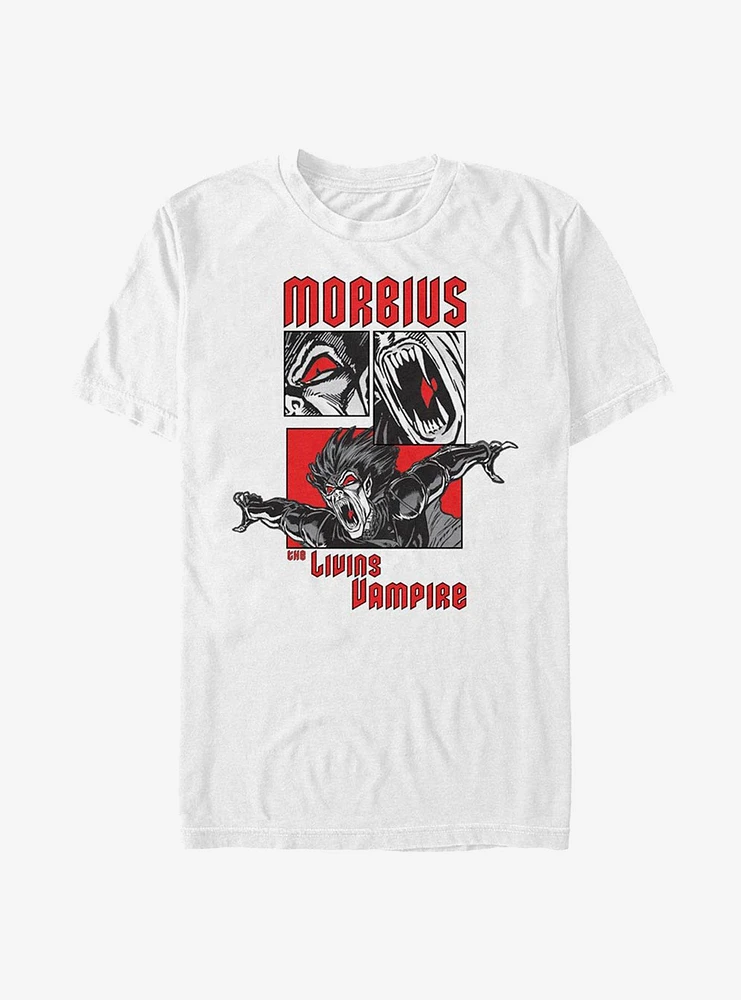 Hot Topic Marvel Morbius The Living Vampire Panels T-Shirt