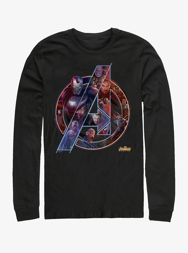 Hot Topic Marvel Team Neon Long-Sleeve T-Shirt