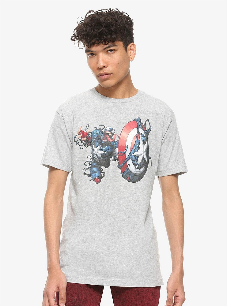 Hot Topic Marvel Venom Captain America T-Shirt