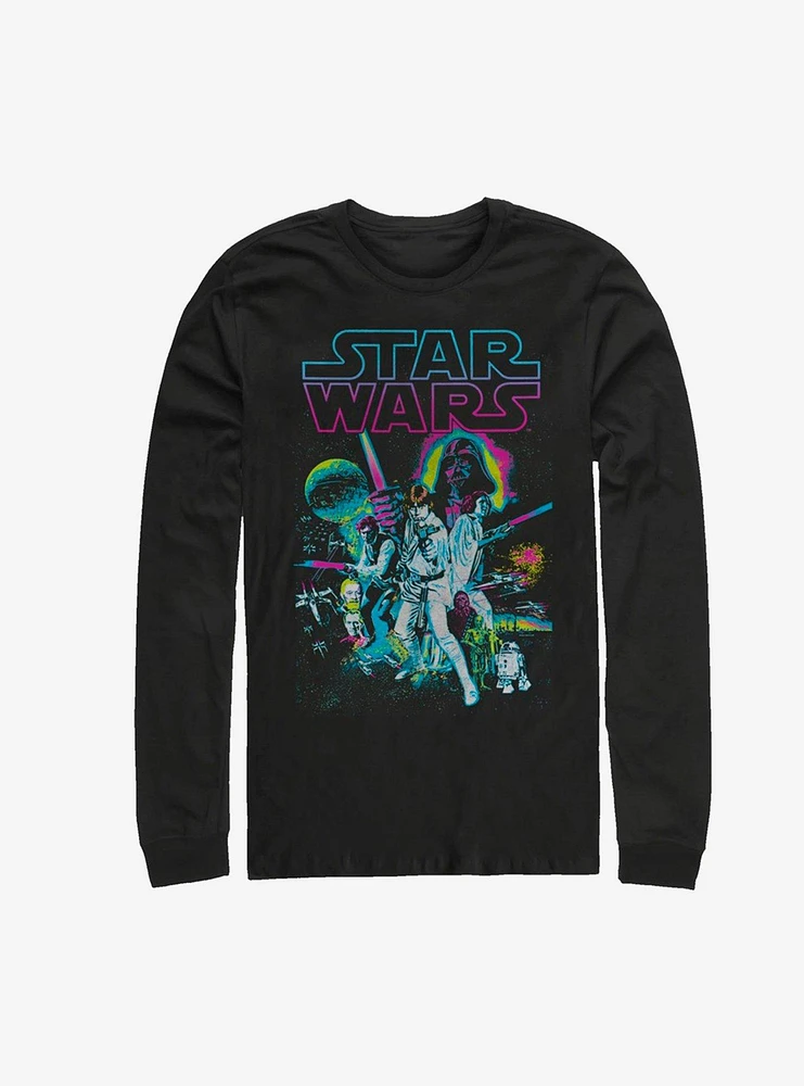 Hot Topic Star Wars Neon Hope Long-Sleeve T-Shirt