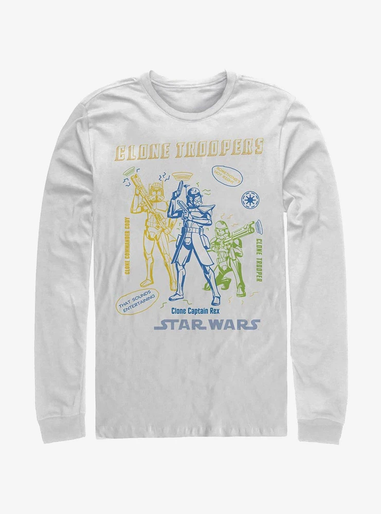 Hot Topic Star Wars The Clone Doodle Trooper Long-Sleeve T-Shirt