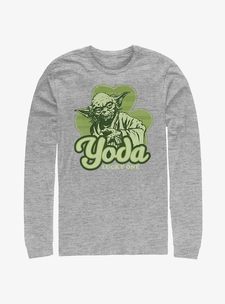 Hot Topic Star Wars Yoda Lucky Retro Long-Sleeve T-Shirt