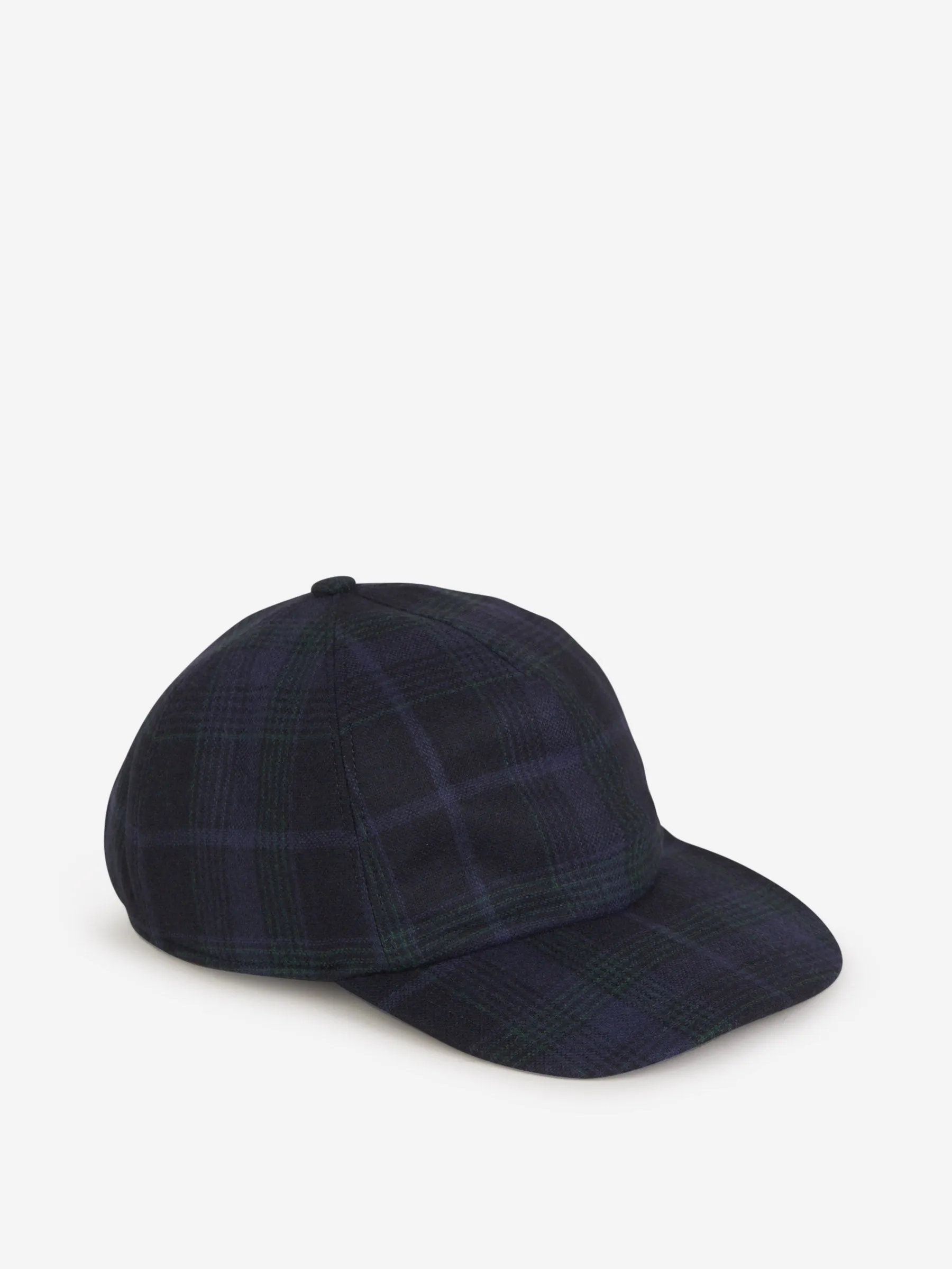 Isaia Checked Motif Cap 