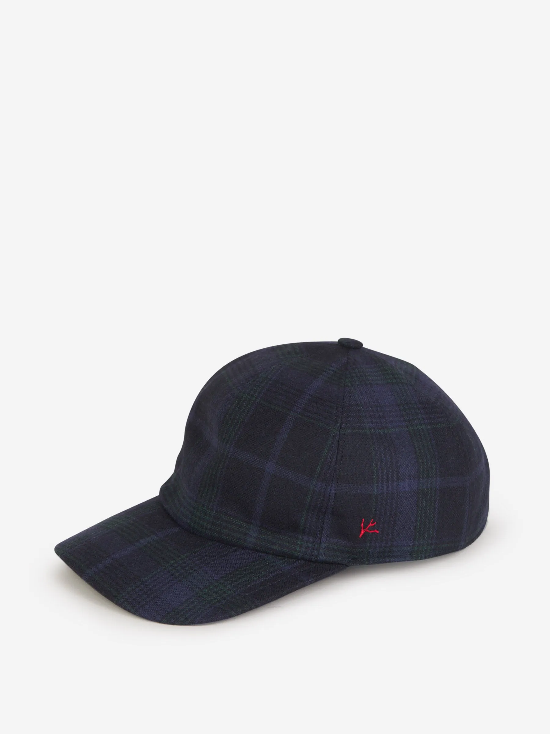 Isaia Checked Motif Cap 