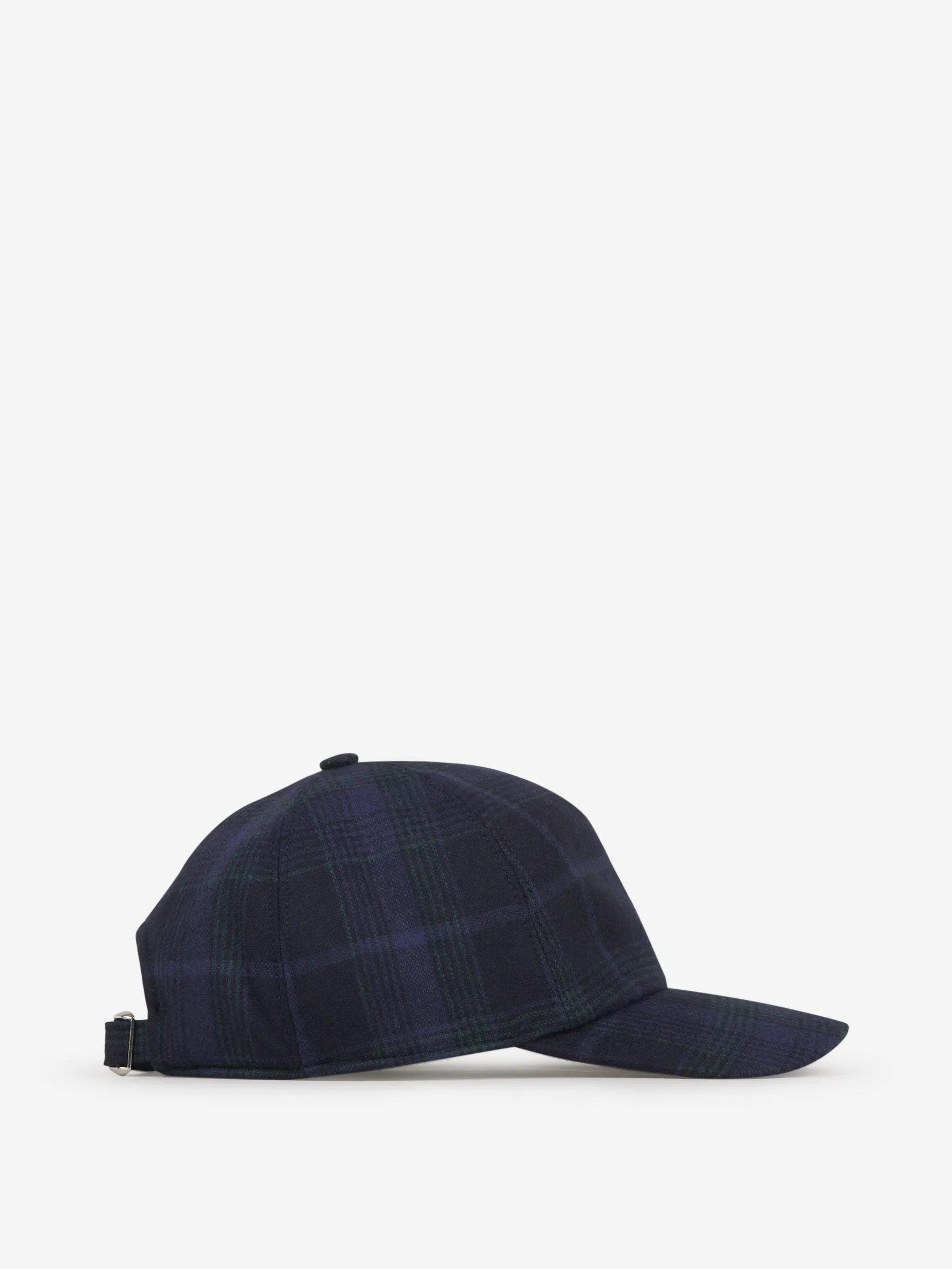 Isaia Checked Motif Cap 