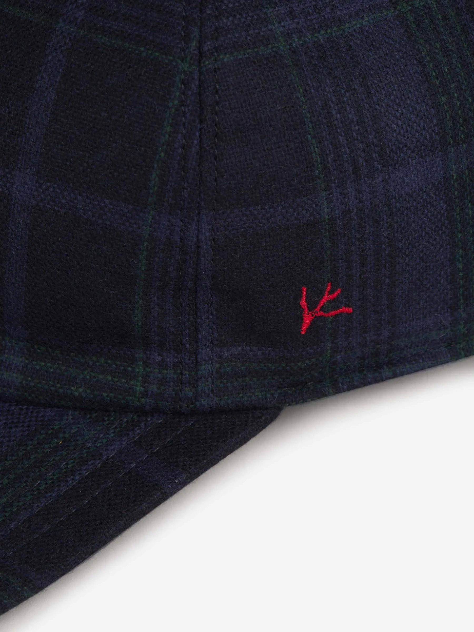 Isaia Checked Motif Cap 