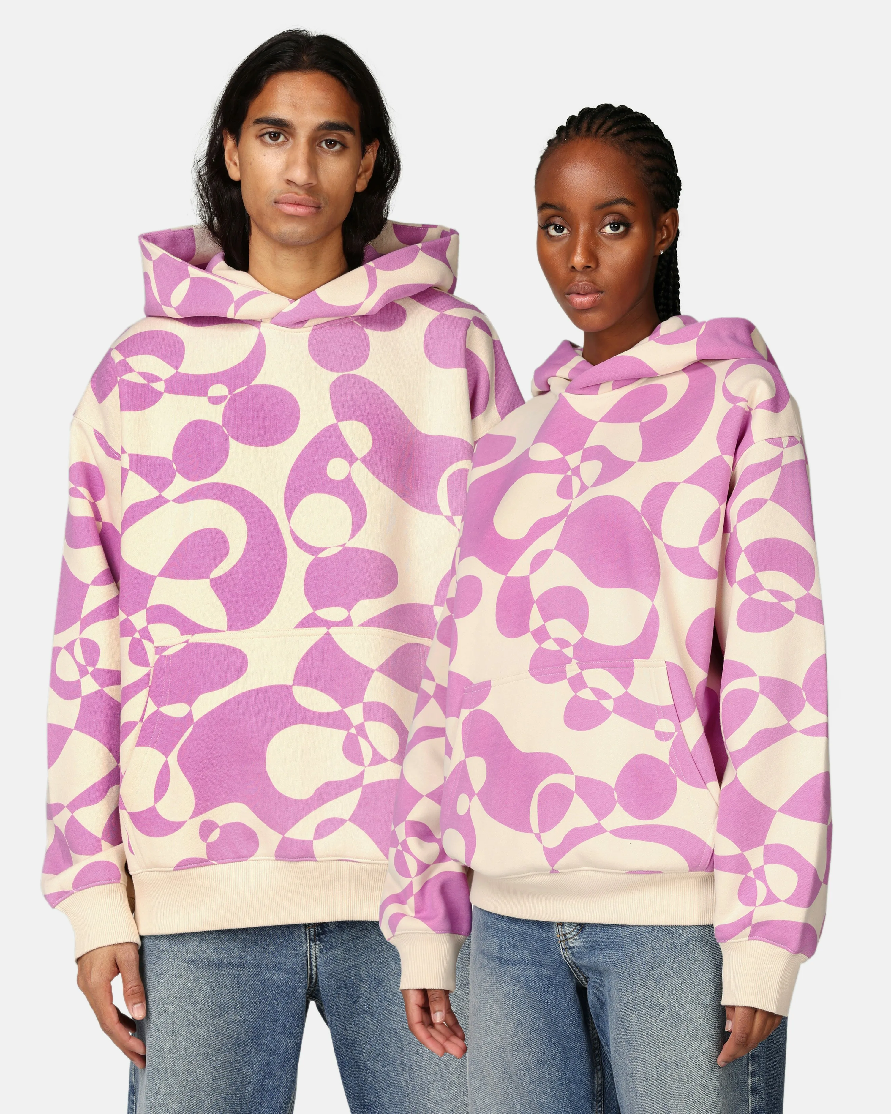 JUNKYARD Close Up Print Hoodie Lilac | Unisex | Junkyard