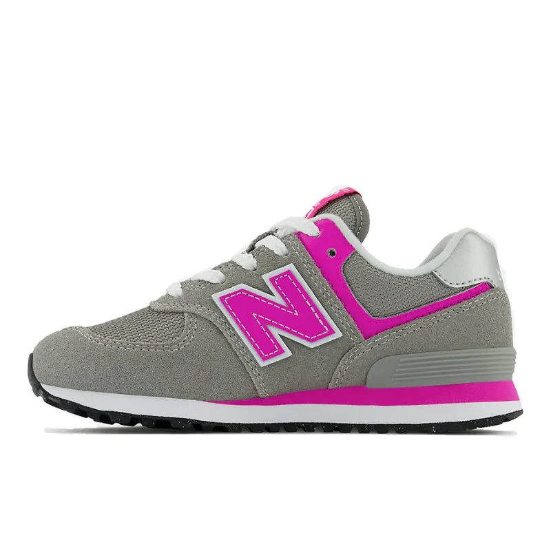 Kids’ New Balance PC574EVP (Size 12.5 – 3) – Grey|Pink