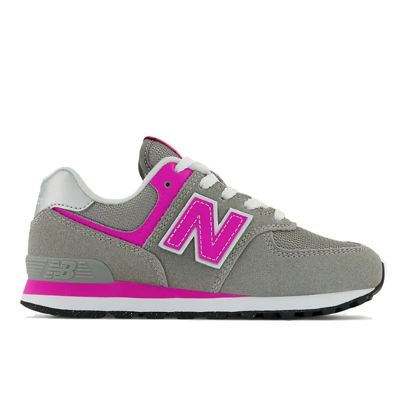 Kids’ New Balance PC574EVP (Size 12.5 – 3) – Grey|Pink