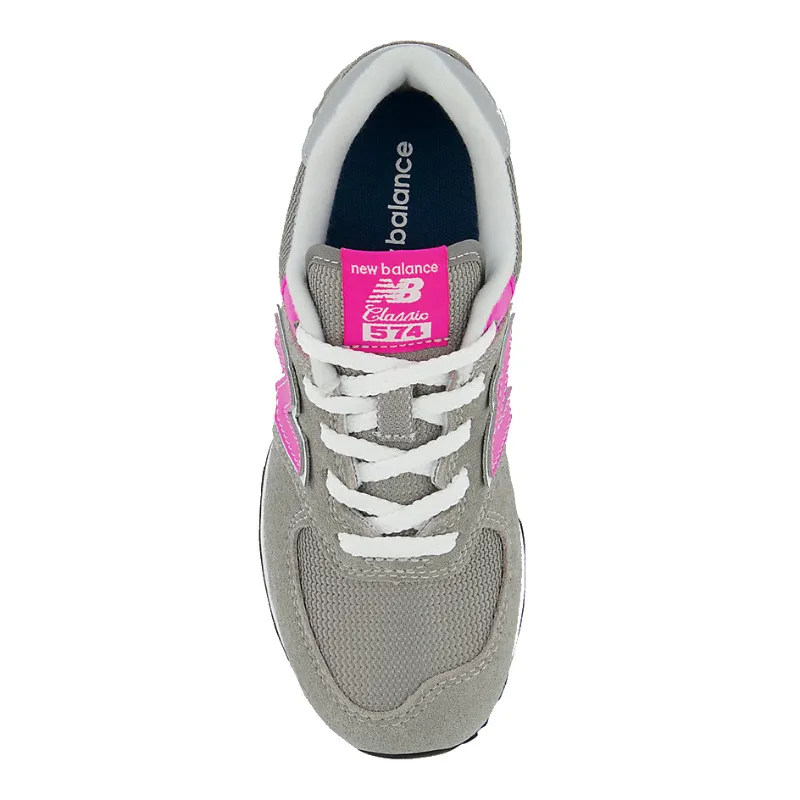 Kids’ New Balance PC574EVP (Size 12.5 – 3) – Grey|Pink