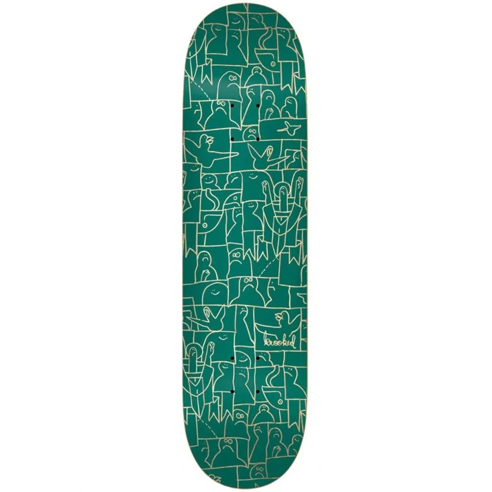 Krooked PP Flock Green Skateboard Deck 8.38