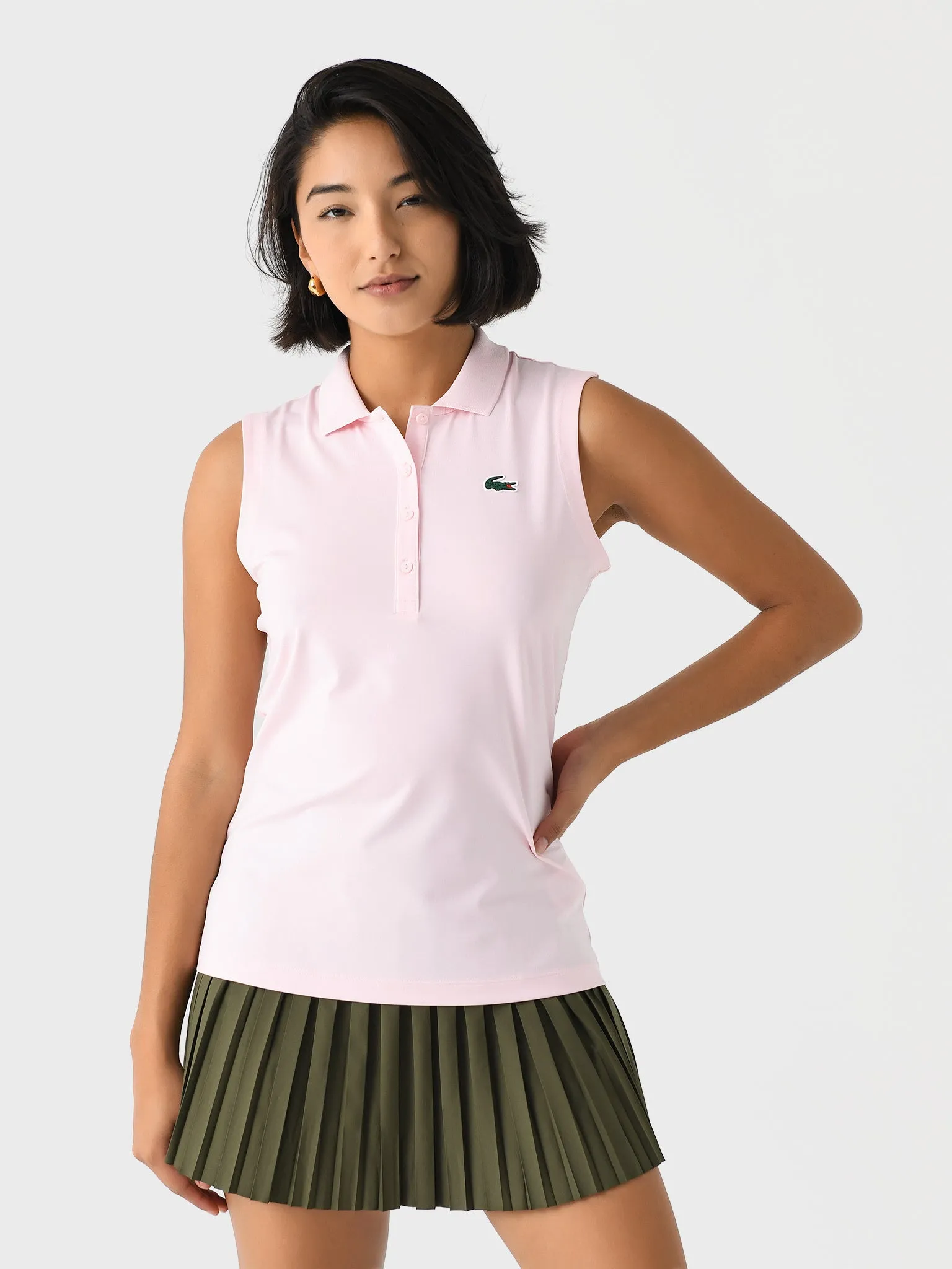     LACOSTE  Women's Sleeveless Golf Performance Polo    