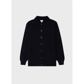 Lambswool Jacket | Men | Dark Navy Mouline