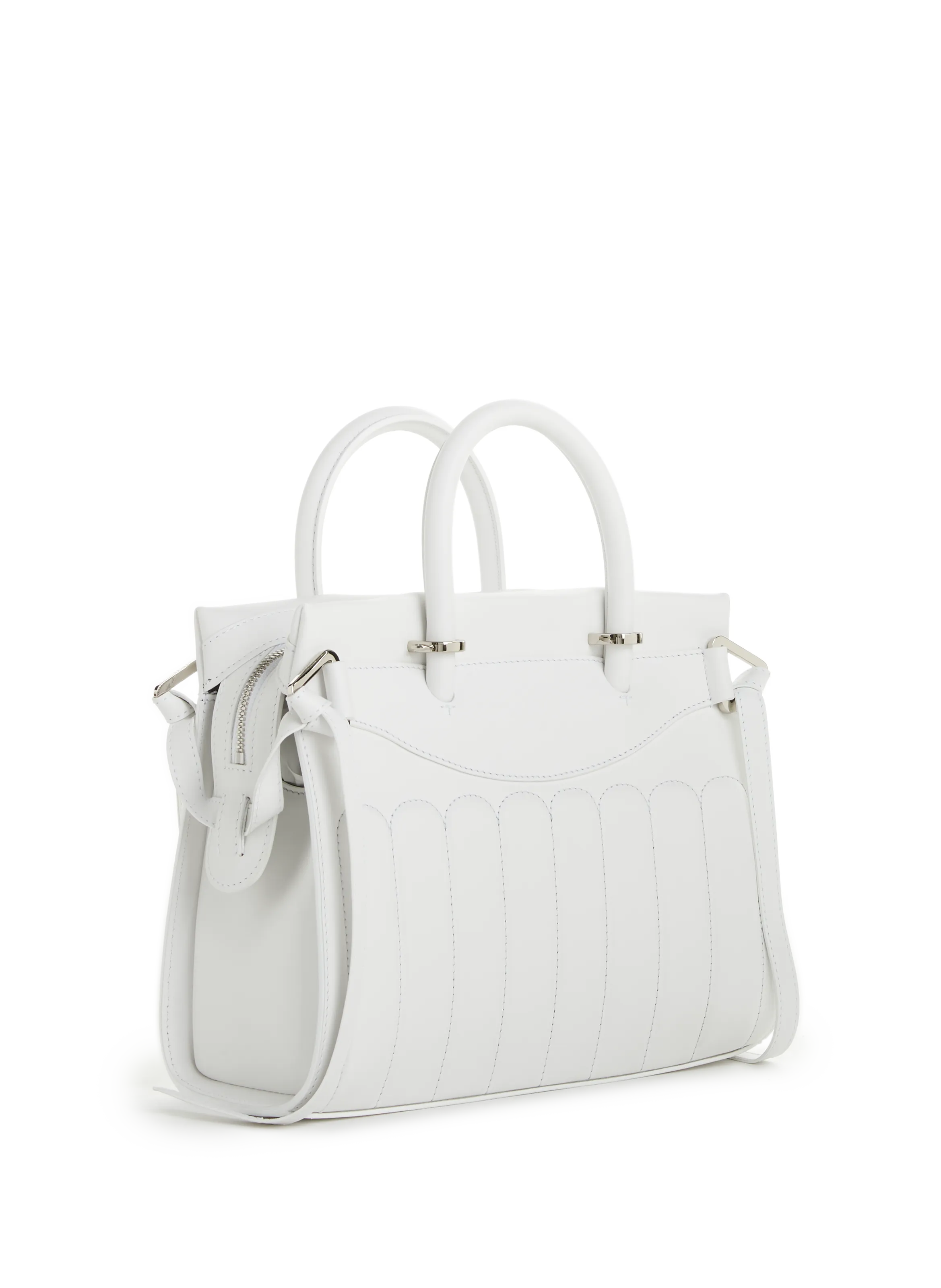 LANCEL  Rodeo leather bag - White