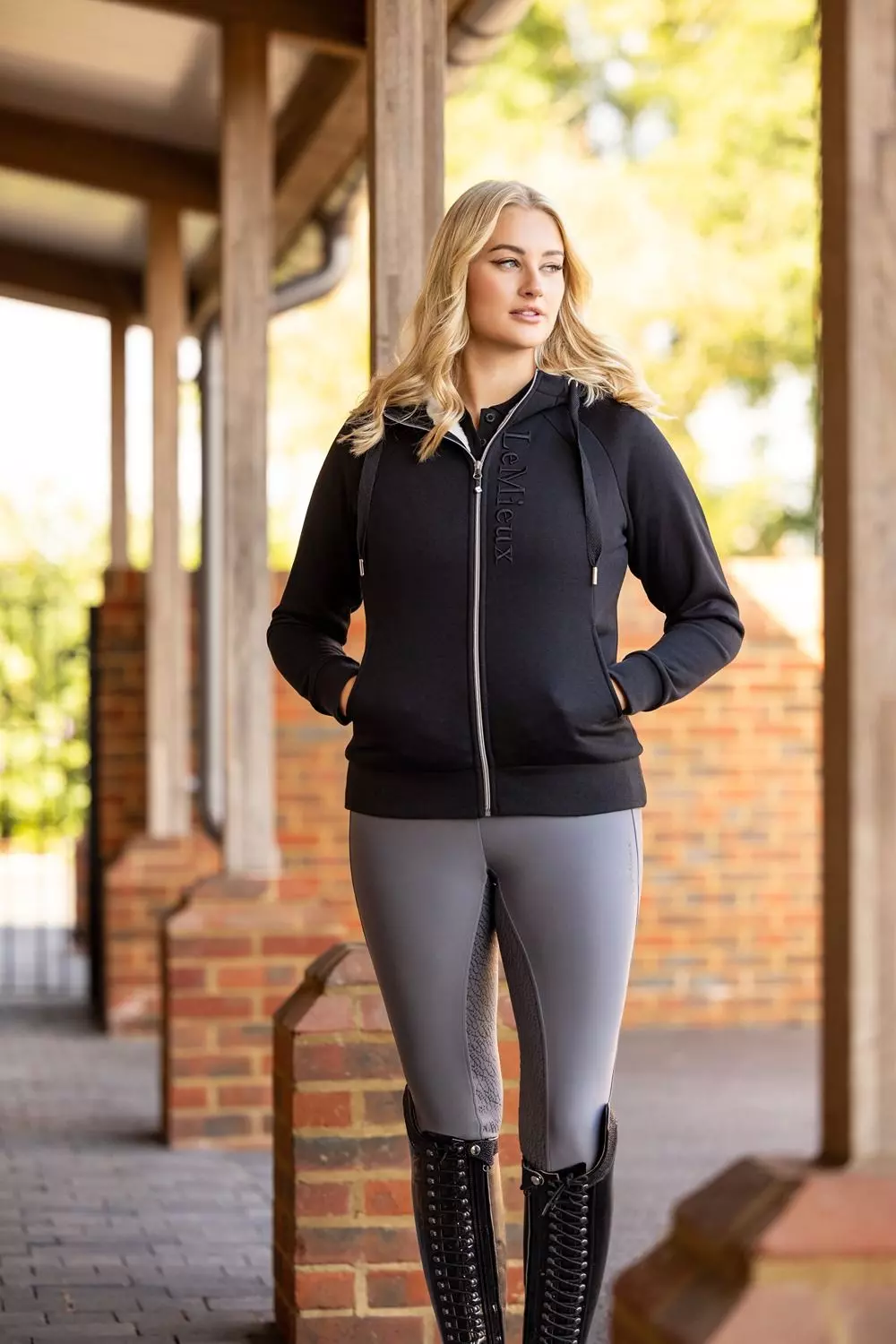 LeMieux Ladies Elite Sherpa Lined Zip Through Hoodie