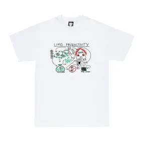 Limosine Skateboards Productivity Tee Shirt - White