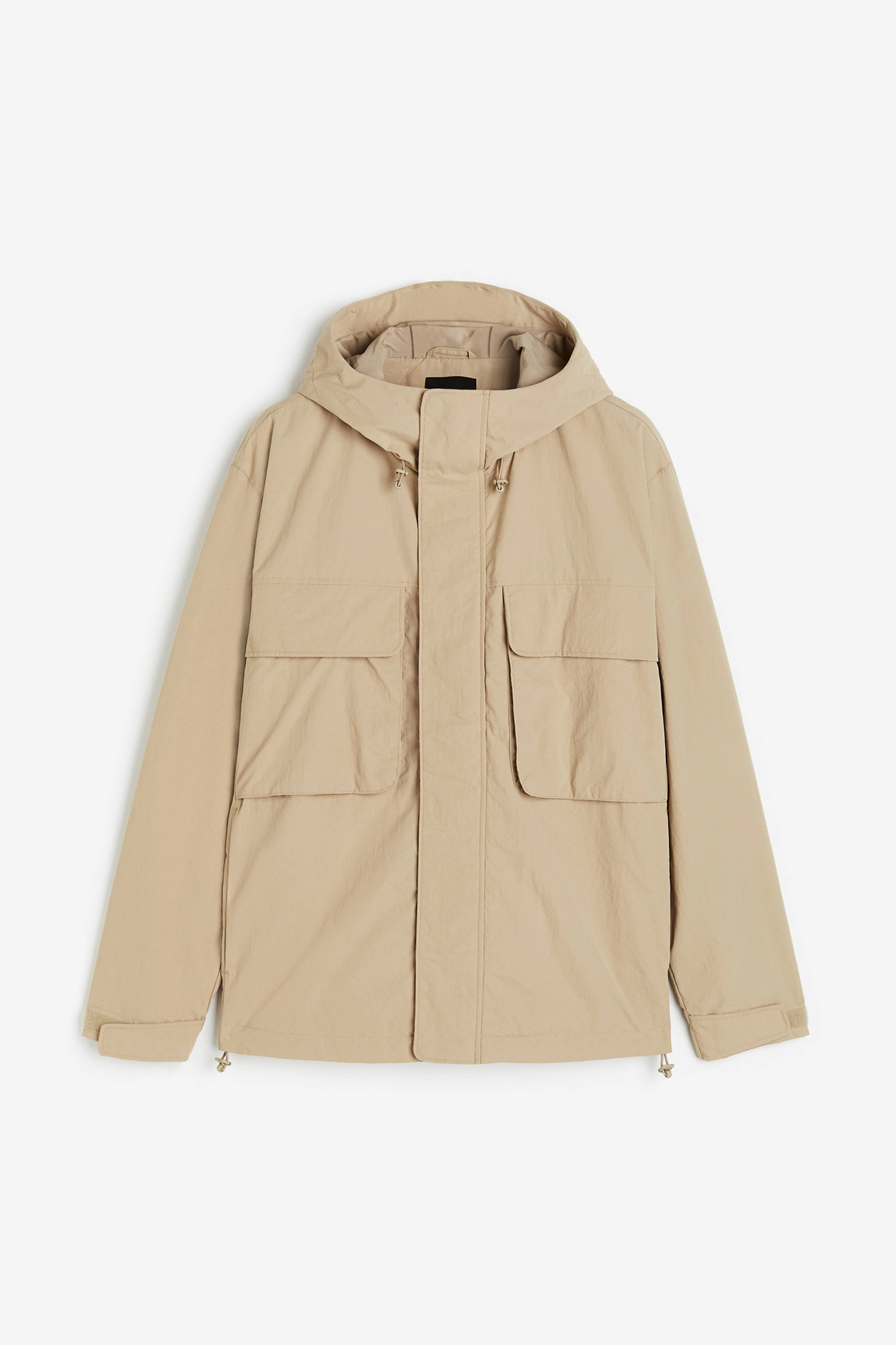 Loose Fit Water-repellent jacket - Long sleeve - Regular length - Beige - Men | H&M GB