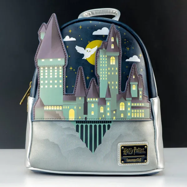 Loungefly x Harry Potter Hogwarts Starry Night Castle Scene Mini Backpack