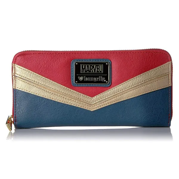 Loungefly x Marvel Captain Marvel Zip Around Purse