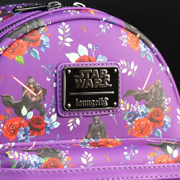 Loungefly x Star Wars Kylo Ren Floral Mini Backpack