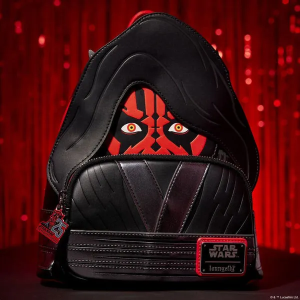 Loungefly x Star Wars Phantom Menace 25th Anniversary Darth Maul Cosplay Mini Backpack