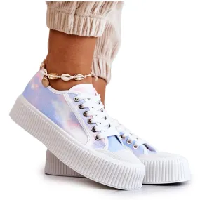 Low Sneakers On The Platform Blue-Pink Mischa multicolored