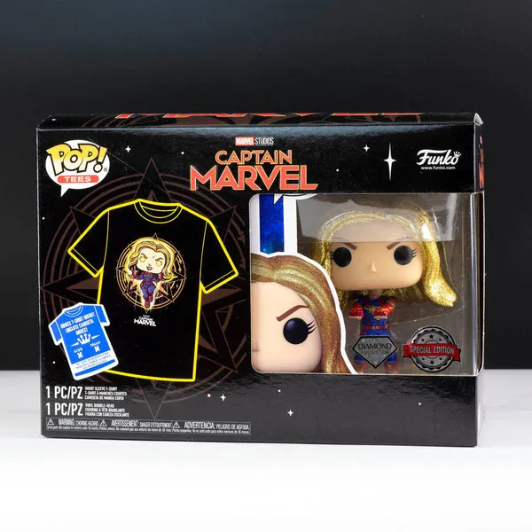 Marvel Captain Marvel Pop! Vinyl and Tee Set