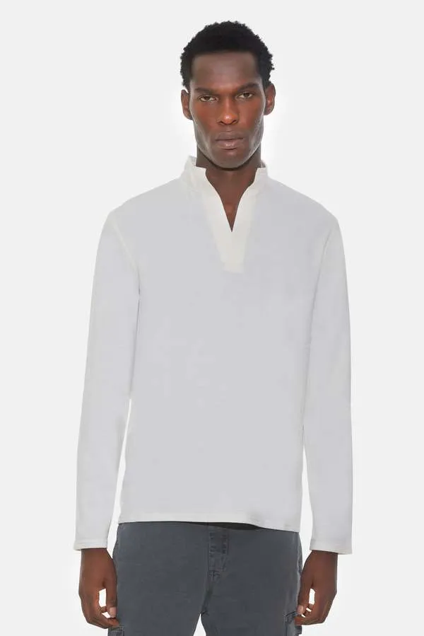 Mason Pop Collar Pullover - Off White