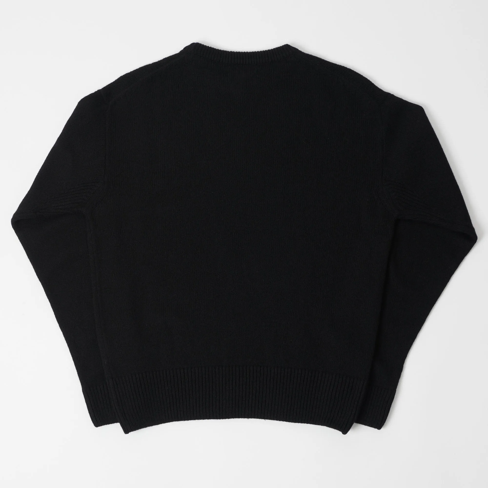 Merz b. Schwanen RCC05 Knit Crew Neck Pullover - Deep Black