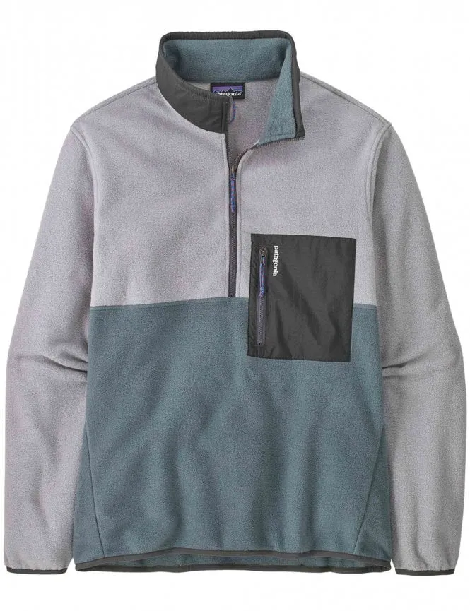 Microdini 1/2-Zip Fleece Pullover - Nouveau Green w/Salt Grey