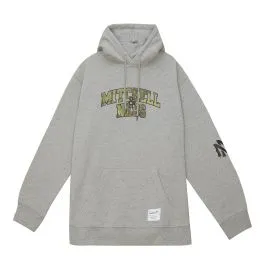 Mitchell & Ness Camo Logo Hoodie Jumper Grey