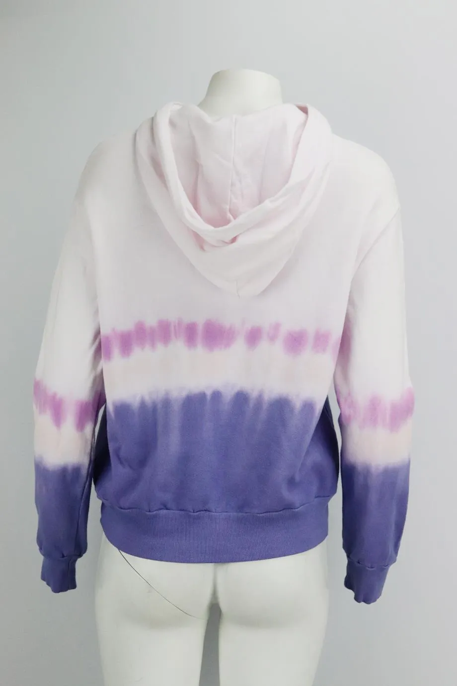 MONROW TIE DYED COTTON JERSEY HOODIE MEDIUM