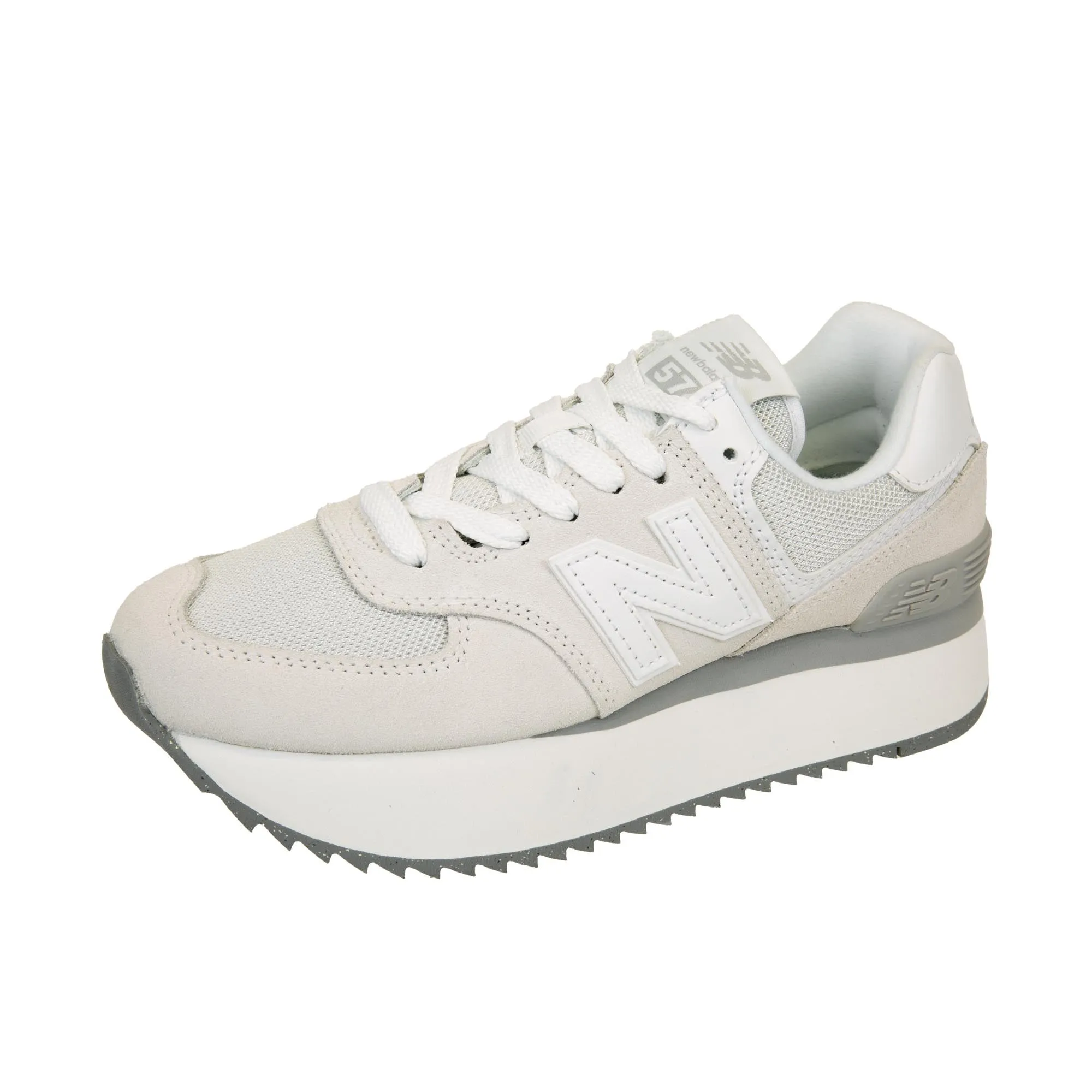 New Balance Womens 574+ Reflection/Rain Cloud/White