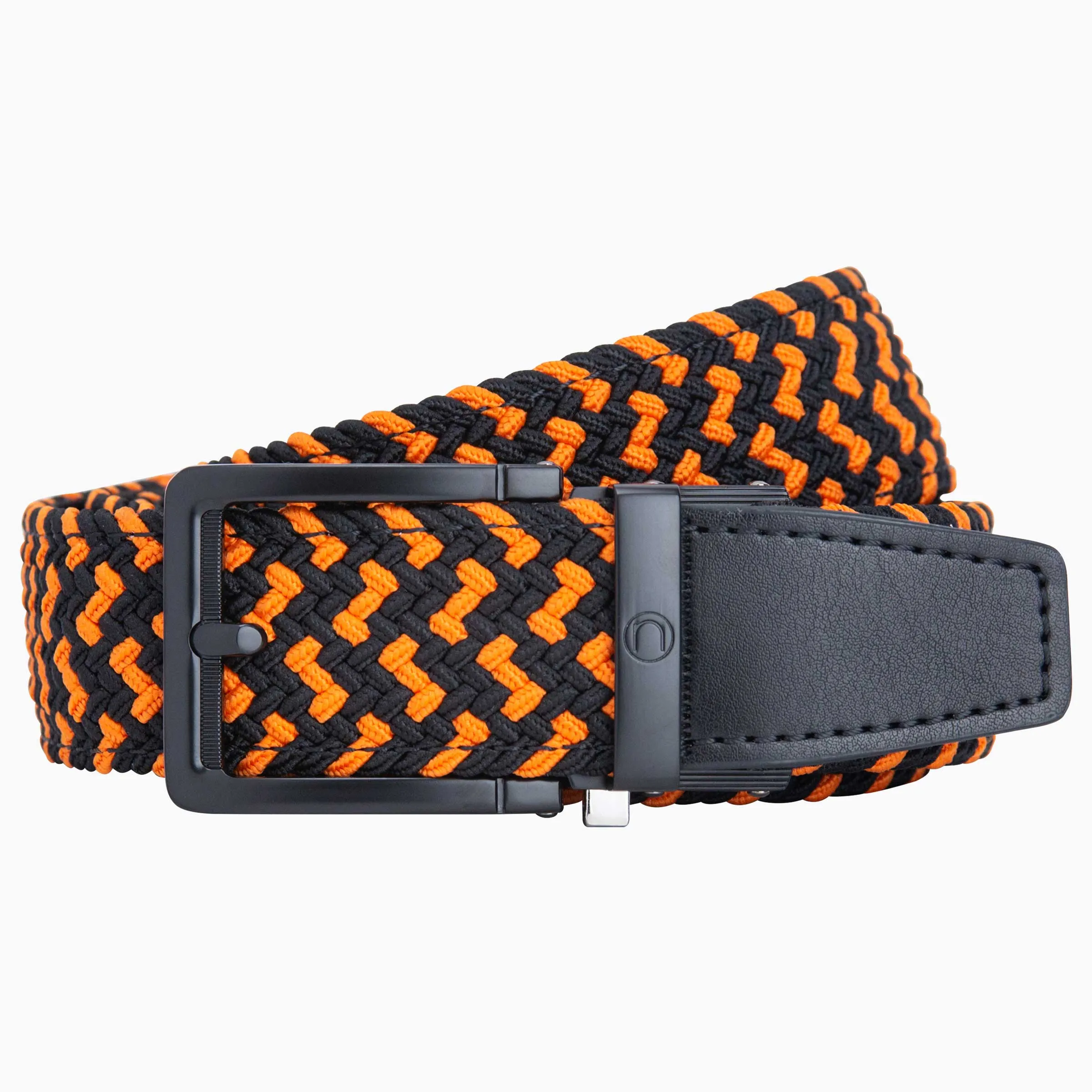 Nexbelt Braided Orange & Black Golf Belt 1.38 [35mm]