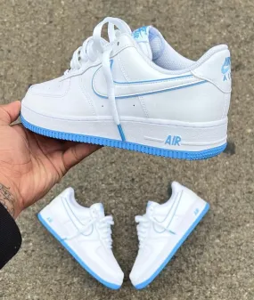 NIKE AIR FORCE 1 WHITE ICE BLUE