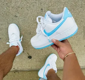 NIKE AIR FORCE 1 WHITE UNC BLUE