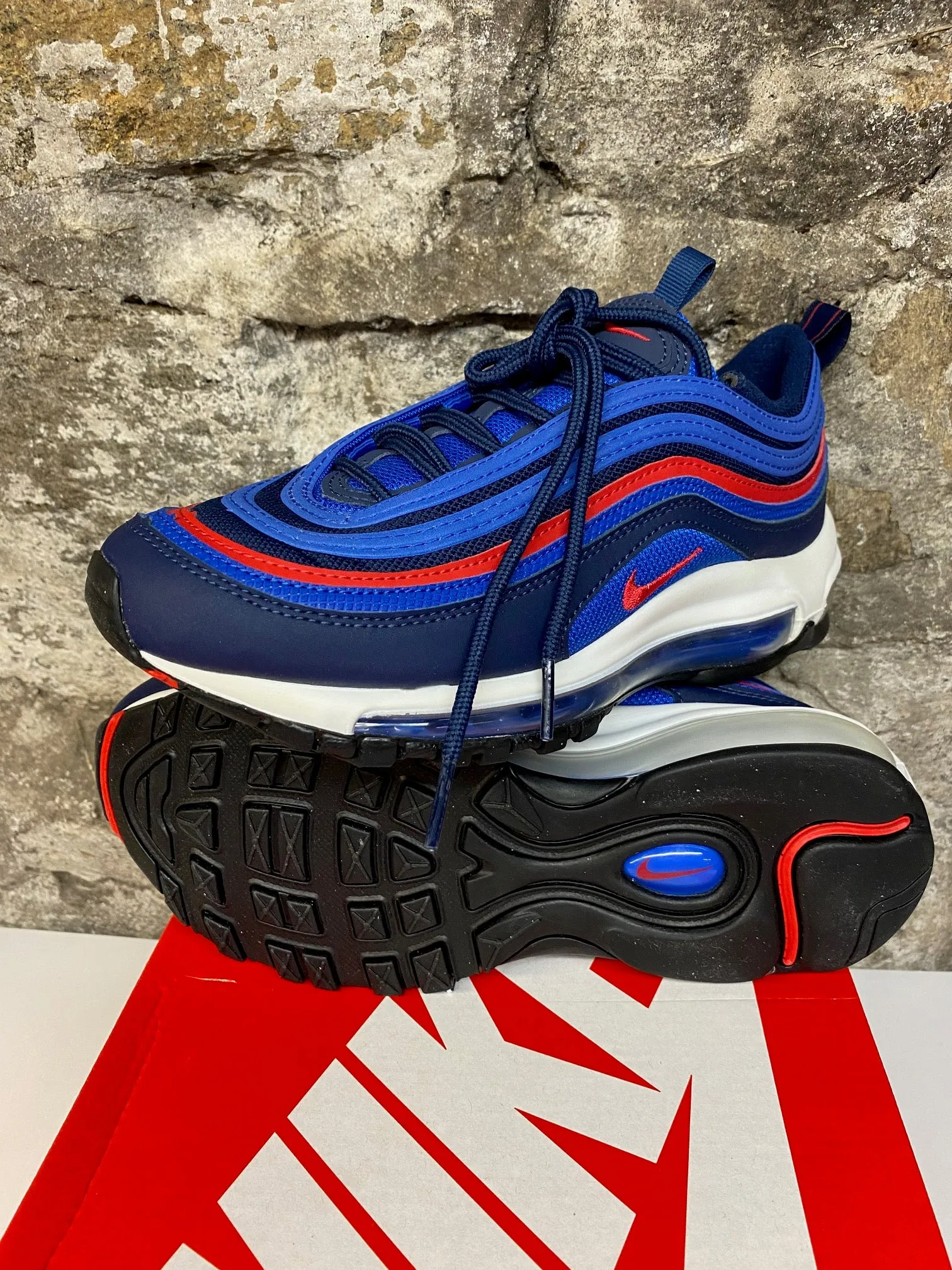 Nike Air Max 97 SE GS Spider-Man Game Royal University Red